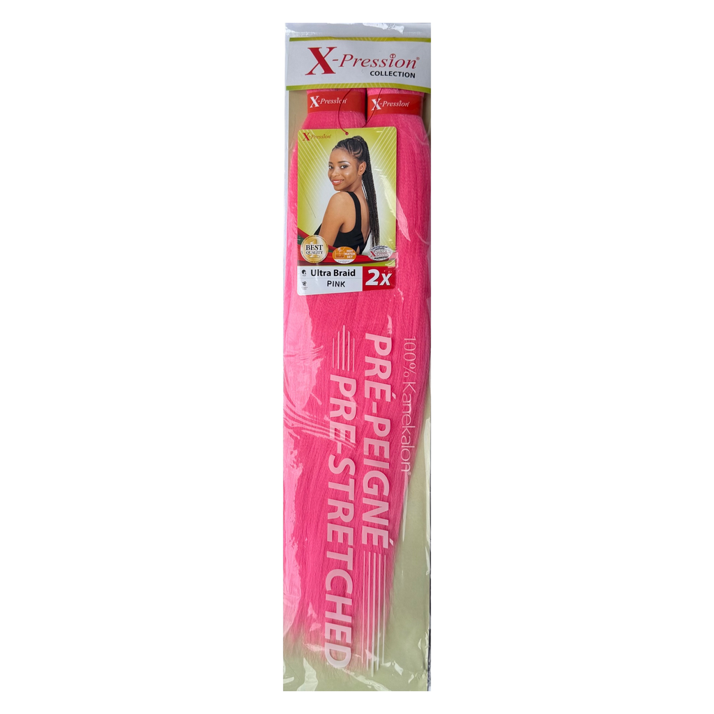 X-Pression Pre-Stretched 46" Col.Pink