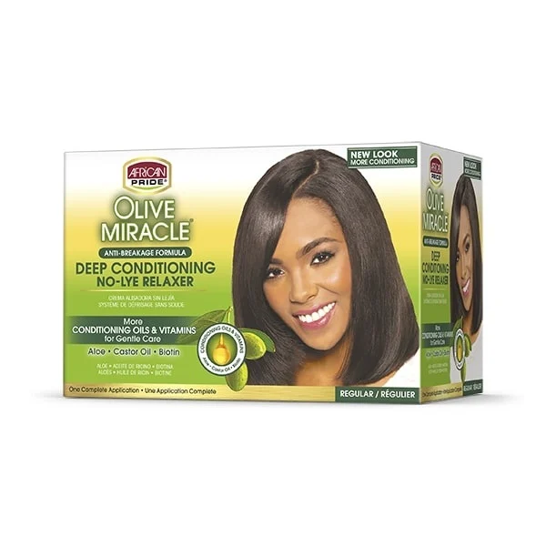 African Pride - Olive Miracle Deep Conditioning No-Lye Relaxer REGULAR