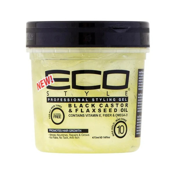 EcoStyler Styling Gel Black Castor & Flaxseed - M 16oz