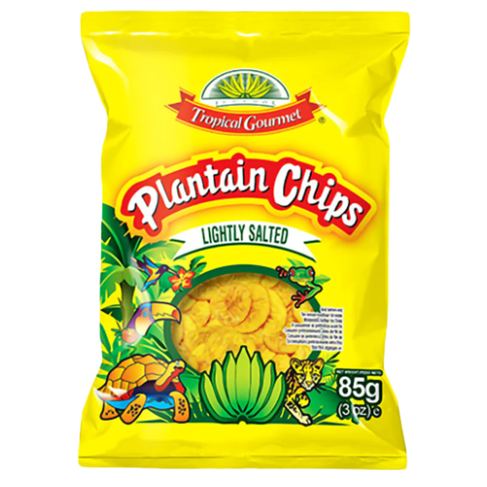 Plantain Chips Lightly Salty Salé Tropical Gourmet- 20x85g