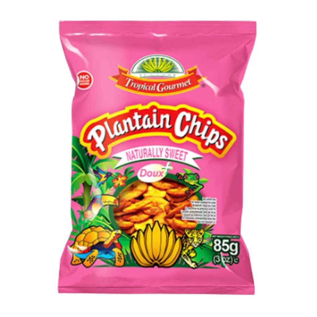 Plantain Chips Naturally Sweet Doux Tropical Gourmet- 20x85g