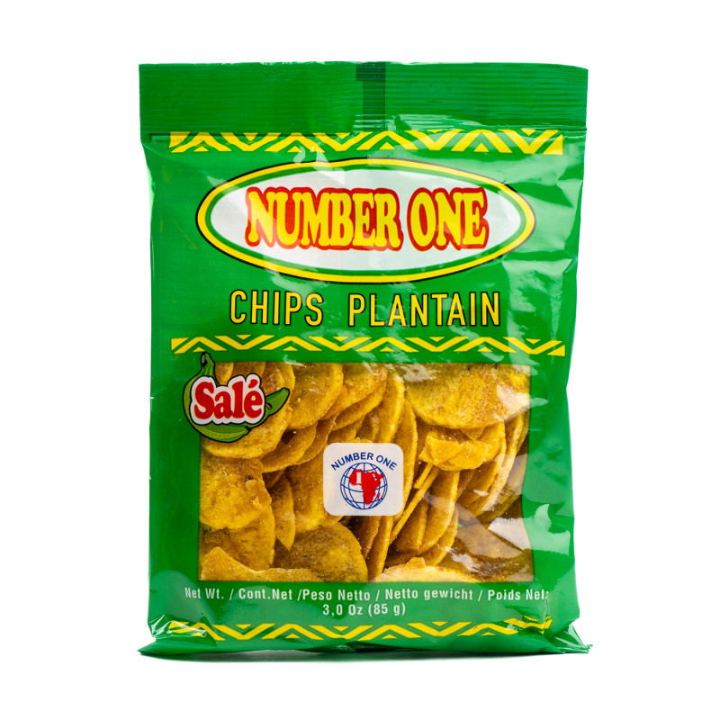 Chips de plantain Salées Number One 20x85g 