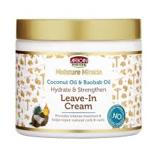 African Pride Moisture Miracle Coconut Oil & Baobab Oil Leave-In Cream - 15oz