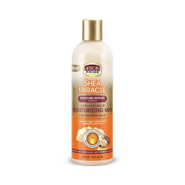 African Pride Shea Miracle Curl Activator Moisturizing Milk 12oz