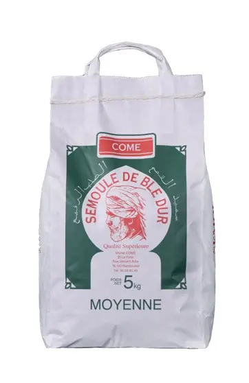 Semoule de Blé Dur MOYENNE CÔME 5kg