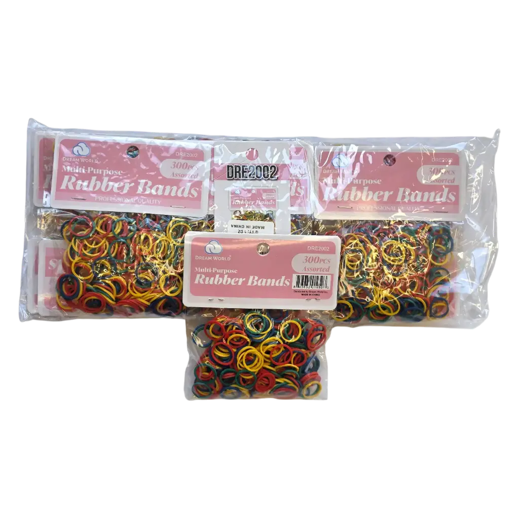 Dream World Elastic Rubber Bands Assorted Colours 12x300