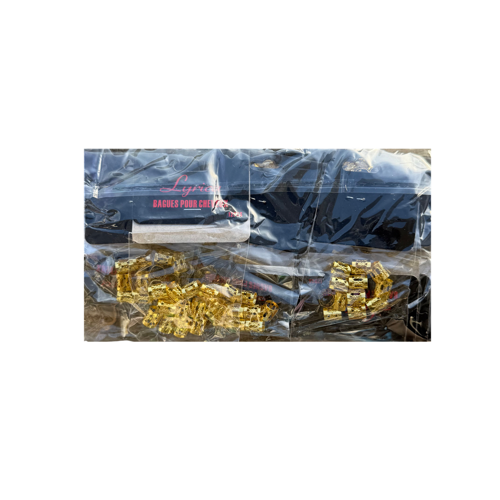 Lyrica Metal Hair Rings Gold 12 Pack