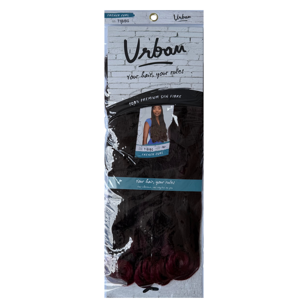 Urban Braid - French Curl 30" Col.T1B/BURG