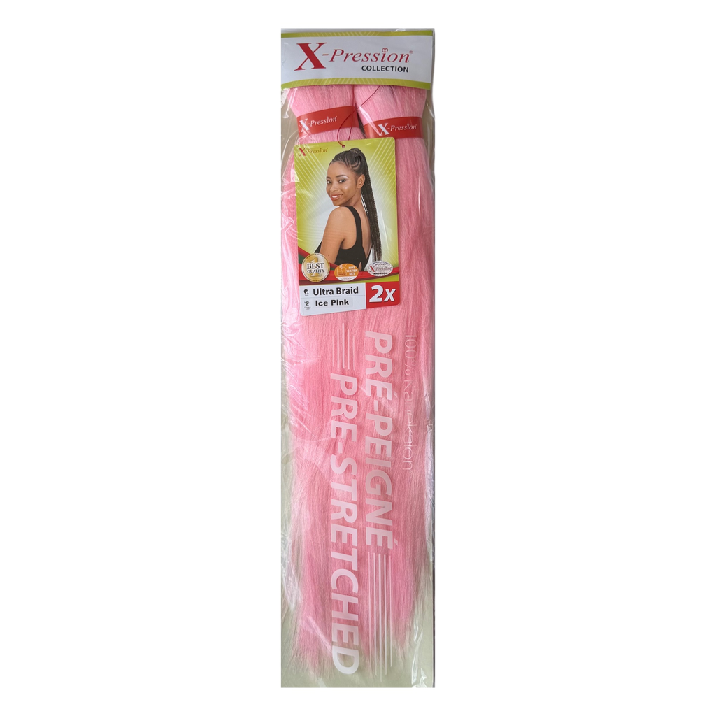 X-Pression Pre-Stretched 46" Col.Ice Pink
