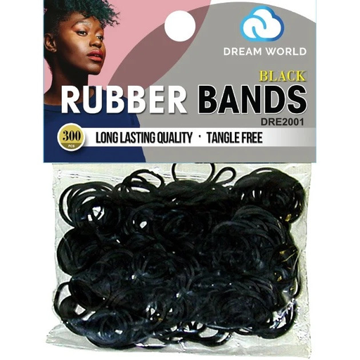 [DRE1378] Dream World Elastic Rubber Bands BLACK 12x300pc.