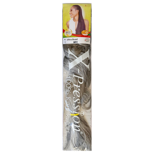 [X-P2377] X-Pression Ultra Braid Col.M51 (Salt&Pepper)