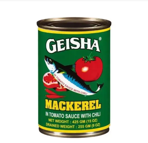 [GEI1555] Geisha Mackerel In Tomato Sauce Green 12x425g