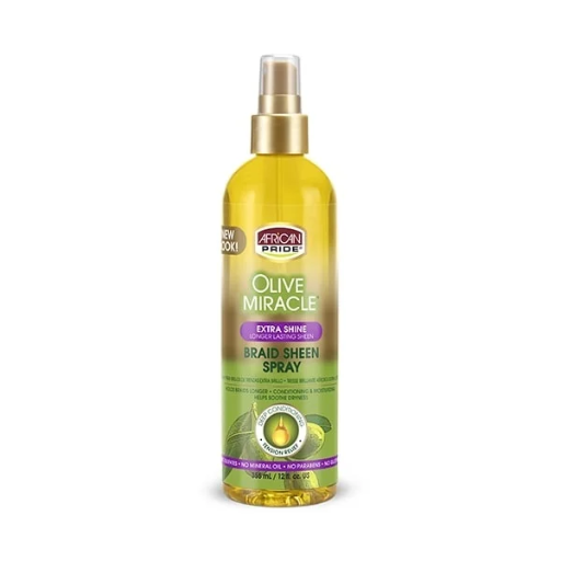 [AFR1063] African Pride - Olive Miracle Extra Shine Braid Spray - 12oz