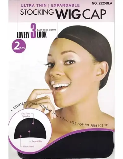 [MAG2491] Magic Stocking Wig Cap Black 2pcs.