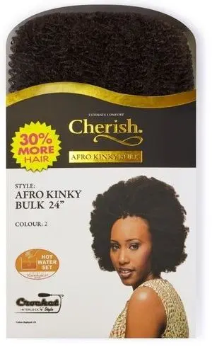 [CHE2496] Cherish Bulk Afro Kinky Bulk 24" 2