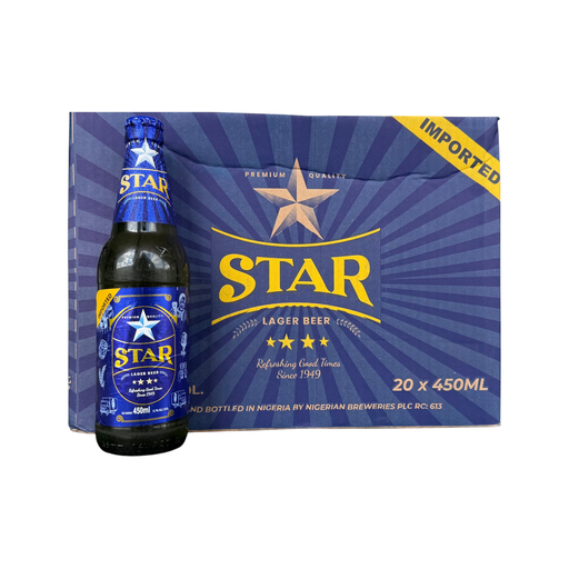 [BEE2728] Beer Star 5.1% (Nigerian) bottle 20x450ml