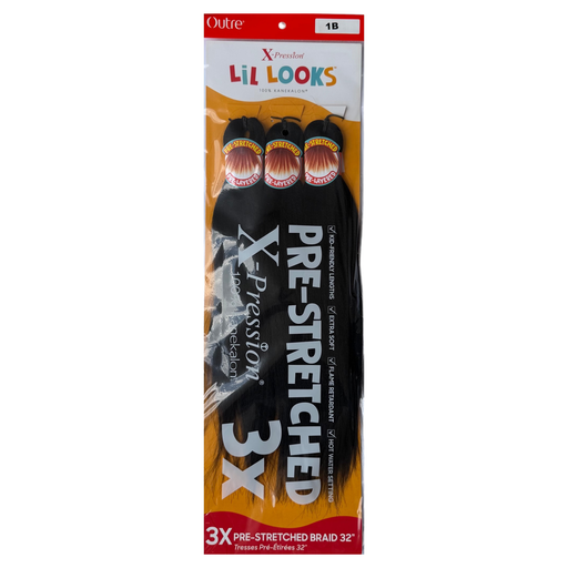 [OUT2767] Outre X-Pression Lil Looks - 3X Pre-Stretched 32" Col.1B