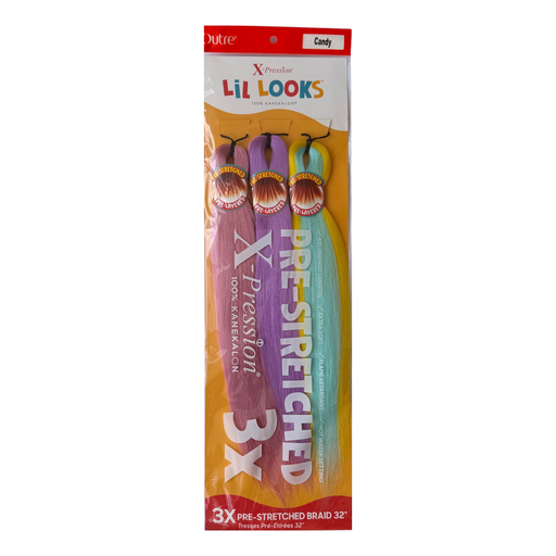 [OUT2769] X-Pression Lil Looks - 3X Pre-Stretched 32" Col.Candy