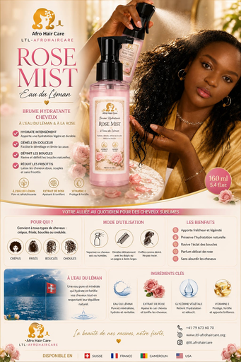 [AFR2875] Afro Hair Care Rose Mist 150ml